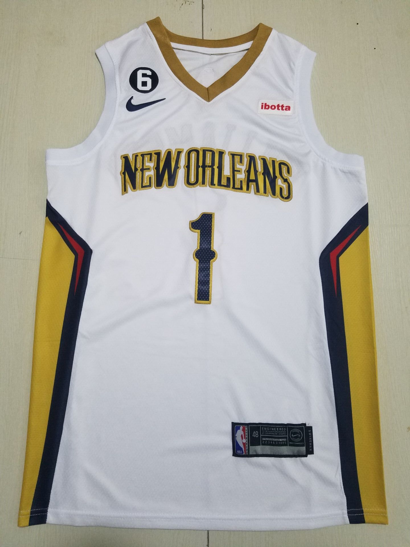 Men New Orleans Pelicans #1 Williamson White 2022 Nike NBA Jersey->new orleans pelicans->NBA Jersey